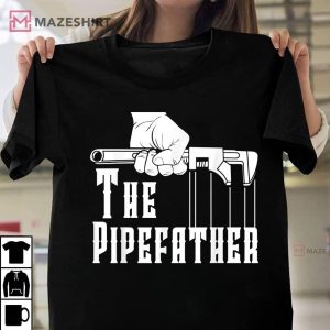 Mens The Pipefather Plumber Gift For Fathers Day T Shirt 1