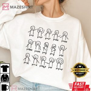 Funny Algebra Dance Graph Figures Math Equation T shirt 1
