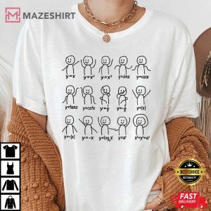 Funny Algebra Dance Graph Figures Math Equation T shirt 3