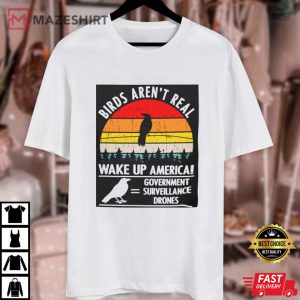 Birds Arent Real Vintage Retro T Shirt 4