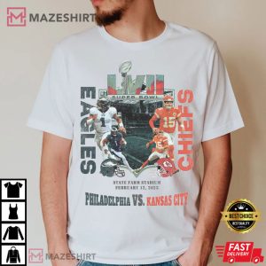 Philadelphia Vs Kansas City At Super Bowl LVII Gift For Fans T Shirt 2