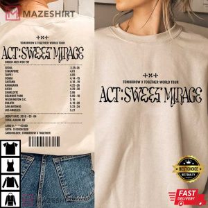 Tomorrow X Together World Tour Act Sweet Mirage 2023 T Shirt