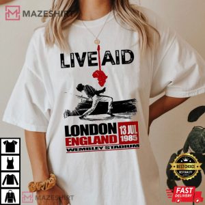 Live Aid Concert At Wembley Stadium T Shirt 3
