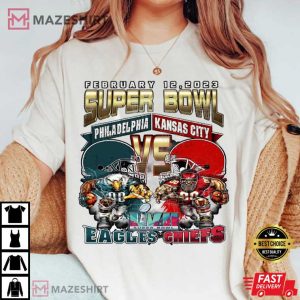 Super Bowl LVII Eagles VS Chiefs Football Team T Shirt 2