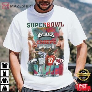 Travis Kelce Vs Jason Kelce At Super Bowl LVII T Shirt 3