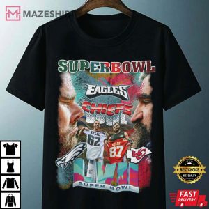 Travis Kelce Vs Jason Kelce At Super Bowl LVII T Shirt 4