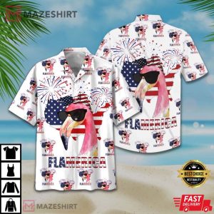 American Flag Flamingo Flamerica Hawaiian Shirt