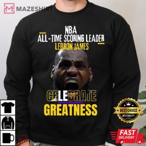 LeBron James All Time Scoring MVP NBA Basketball T Shirt 3
