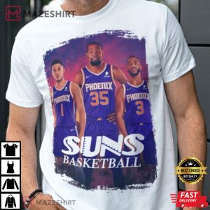 Kevin Durant Devin Booker And Chris Paul The Valley Phoenix Suns T Shirt 2