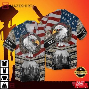 4th Of July Independence Day American Eagle Veteran Hawaiian Shirt