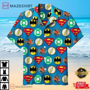 Batman Superman DC Superheroes Summer Hawaiian Shirt