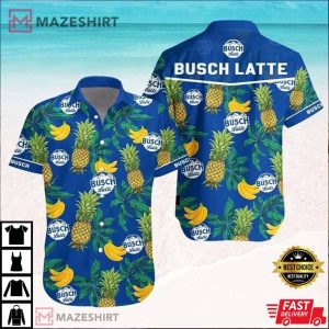 Busch Latte Beer Banana Pineapple Hawaiian Shirt