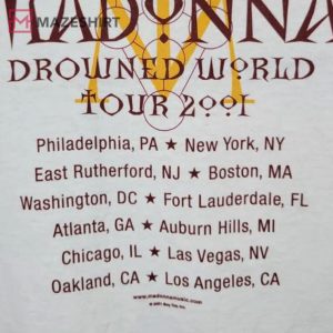 Madonna Drowned World Tour 2001 Gift For Fan T Shirt 3