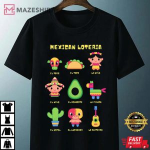 Mexican Loteria Game By Spanish Words T Shirt 3