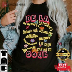 Vintage De La Soul Posdnuos Trugoy Maseo Golden Age Hip Hop T Shirt 1