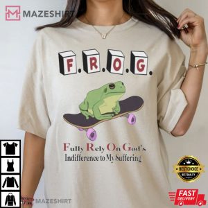 Fully Rely On Gods Indifference To My Suffering Funny Christian T Shirt 2