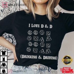 I Love D D Drinking And Driving Unisex T Shirt 1