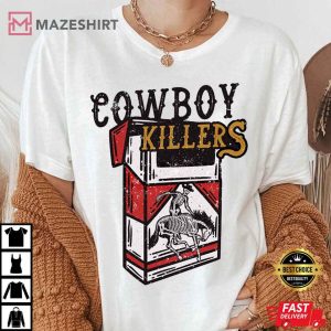 Cowboy Killers Skeleton Cowboy Skeleton Cigarettes T Shirt 2