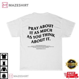 Pray About Christian Apparel T Shirt 4