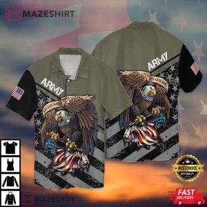 4th Of July Independence Day Eagle Army American Hawaiian Shirt
