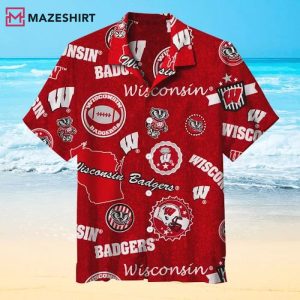 Wisconsin Badgers Hawaiian Vintage Summer Hawaiian Shirt