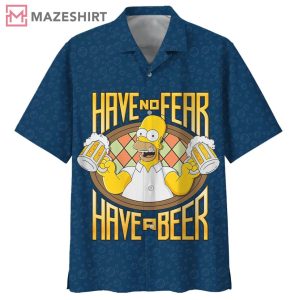 The Simpsons Have No Fear Have A Beer Hawaiian Shirt