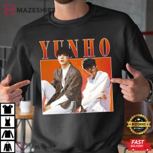 Jeong Yunho Vocalist Of Ateez Band T Shirt 1