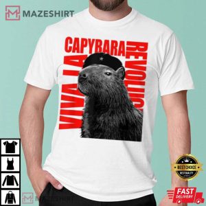 Funny Cute Capybara Viva La T Shirt 3