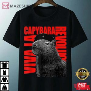 Funny Cute Capybara Viva La T Shirt 4