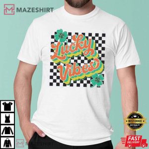 Lucky Vibes Shamrock St.Patricks Day T Shirt 1