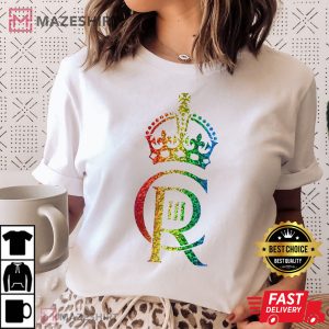 King Charles III Coronation Rainbow Crown T Shirt 2