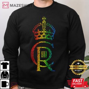 King Charles III Coronation Rainbow Crown T Shirt 3