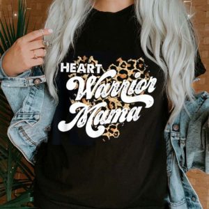 CHD Mom Warrior Leopard Lover Heart Warriors Mama T Shirt 3