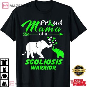 Proud Mama Of A Scoliosis Warrior T Shirt 4