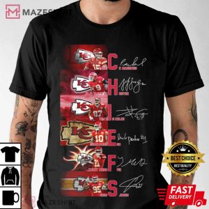 Kc Chiefs Super Bowl Teams Signature And Logo T Shirt 1