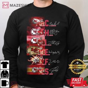 Kc Chiefs Super Bowl Teams Signature And Logo T Shirt 3
