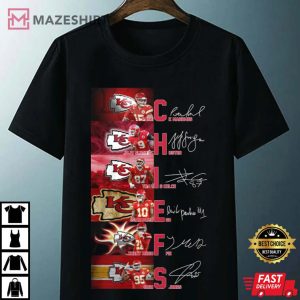 Kc Chiefs Super Bowl Teams Signature And Logo T Shirt 4