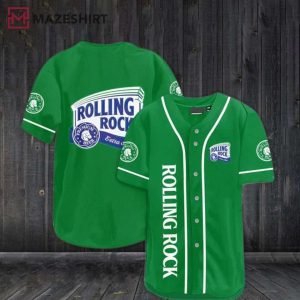 Green Rolling Rock Beer Baseball Jersey