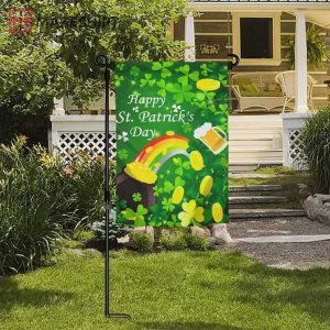 Happy St.Patrick’s Day Green Shamrock Garden Flag Happy St.Patrick’s Day Green Shamrock Garden Flag