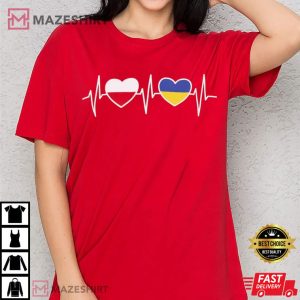 Poland Friendship Support For Ukraine T Shirt 2