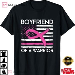 Boyfriend Of A Warrior Breast Cancer Awareness T Shirt 3