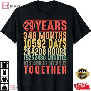 29 Year 29th Wedding Anniversary Gifts T Shirt 4