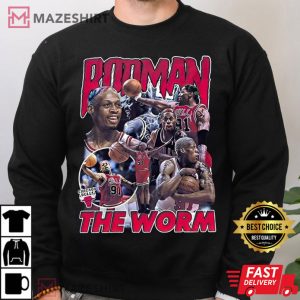 NBA Chicago Basketball Dennis Rodman 90s T Shirt 3