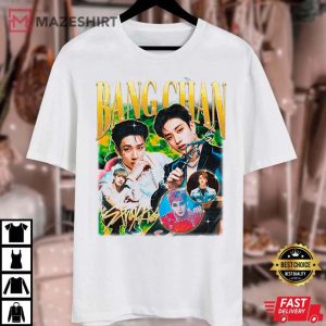 Stray Kids Bangchan Retro Bootleg Kpop Gift T Shirt 2