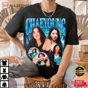 Twice Chaeyoung Retro Bootleg Kpop Merch T Shirt 2