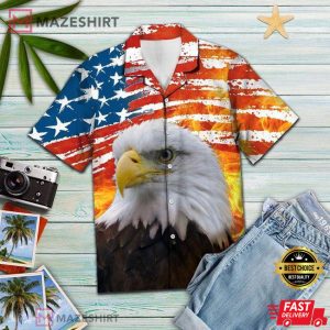 Eagle USA Flag Hawaiian Shirt
