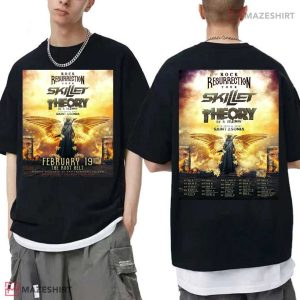 Rock Resurrection Tour Theory Of A Deadman Skillet T Shirt 1 1