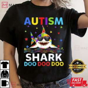 Shark In Autism Awareness Gift T Shirt 1