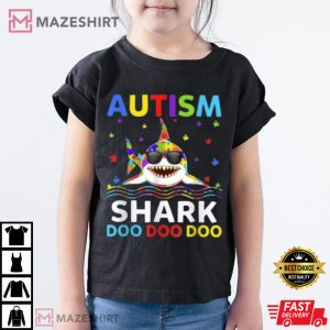 Shark In Autism Awareness Gift T Shirt 3