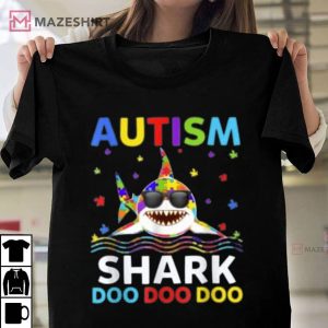 Shark In Autism Awareness Gift T Shirt 4